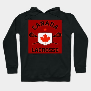 Canada lacrosse red background Hoodie